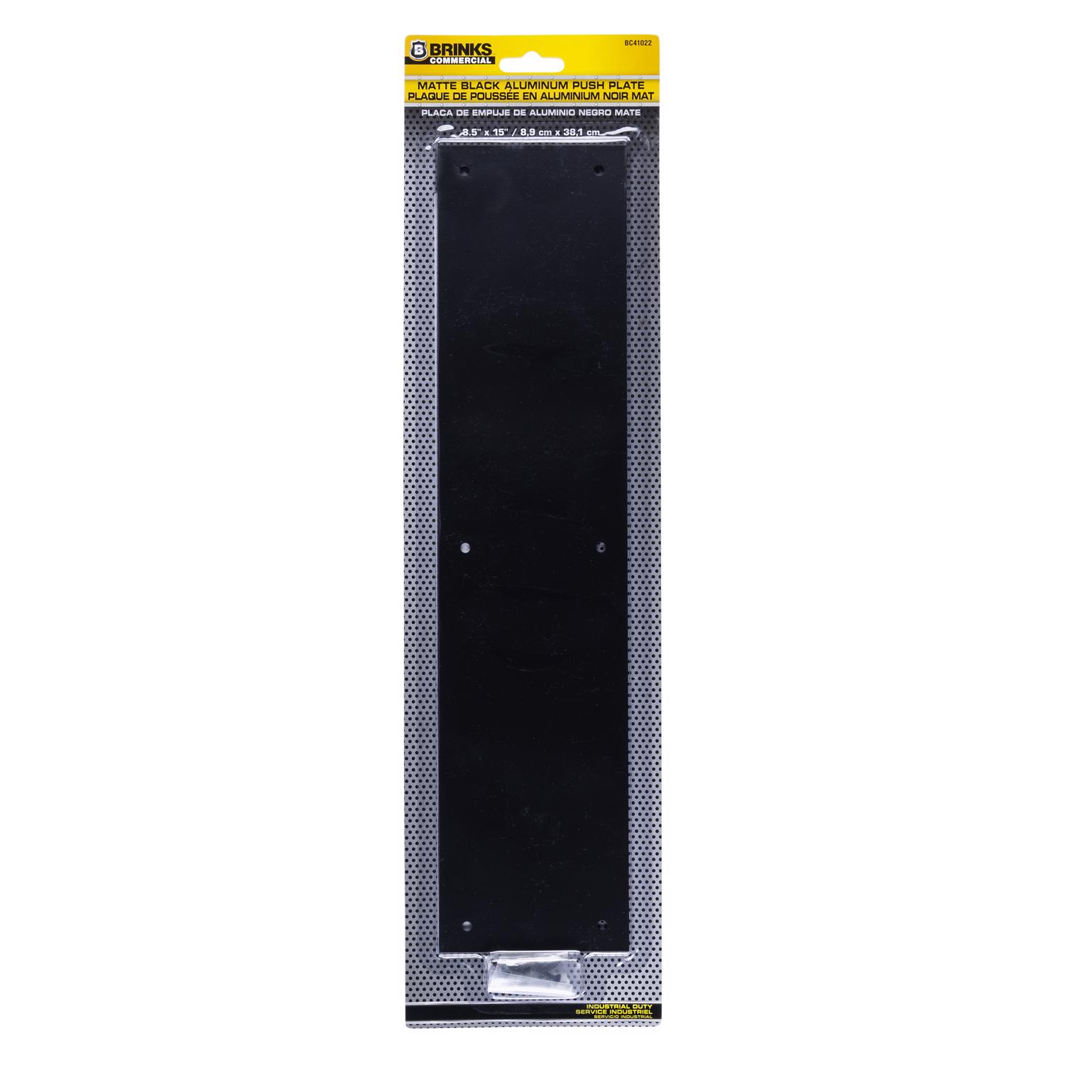 Brinks Commercial 15 in. L Matte Black Stainless Steel Push Plate