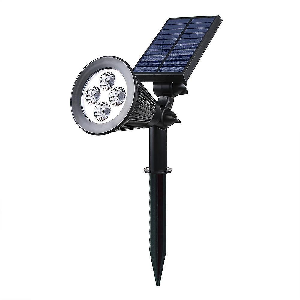 Solar Led Flood Light， 4 Led Solar Light， Waterproof Outdoor Garden Light， Security Landscape Light1pcs-black