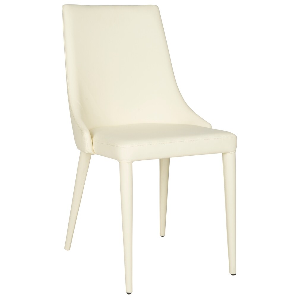 SAFAVIEH Dining Mid Century Modern Summerset Buttercream Dining Chairs (Set of 2)   23.6\