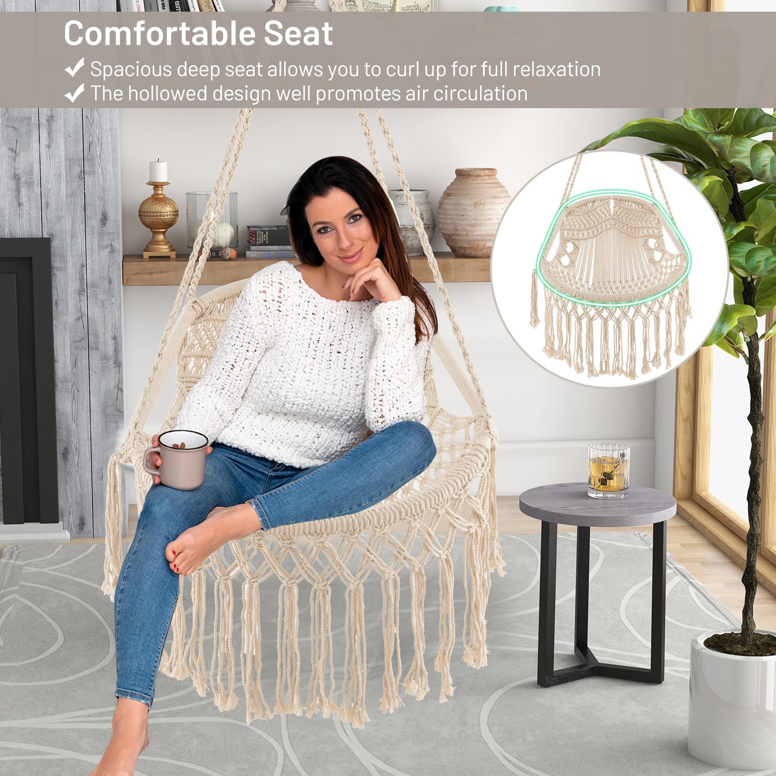 Giantex Macrame Swing Chair