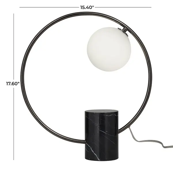 Marble Contemporary Accent Lamp - 15 x 5 x 18