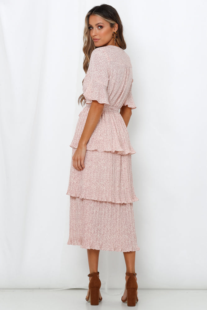 Keep On Trying Midi Dress Pink