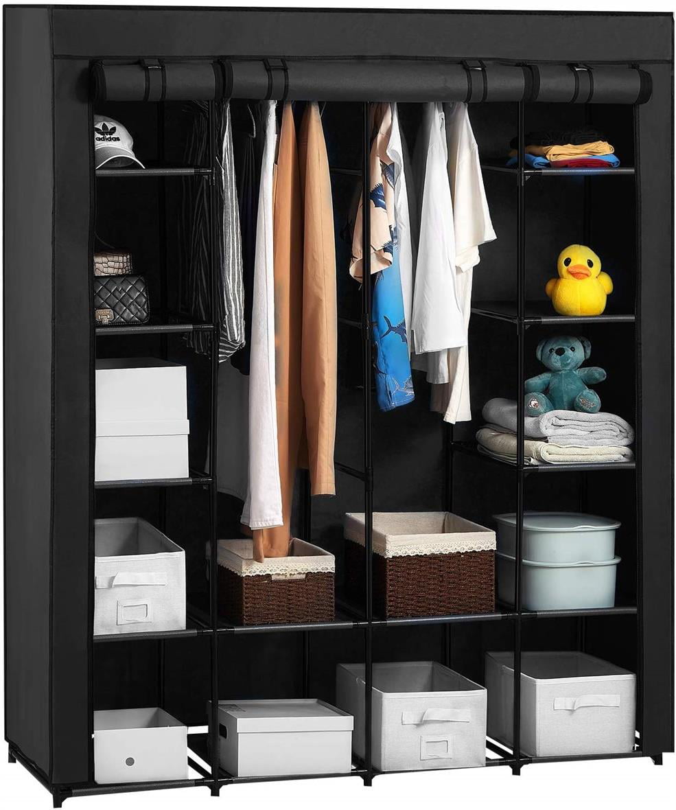 Ktaxon Non-Woven Fabric Portable Closet Organizer Storage with 14 Shelves, Black