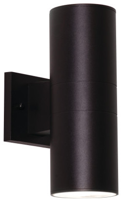 AFX EVYW070418L30MVBK Everly   Two Light Outdoor LED Wall   Modern   Outdoor Wall Lights And Sconces   by Buildcom  Houzz