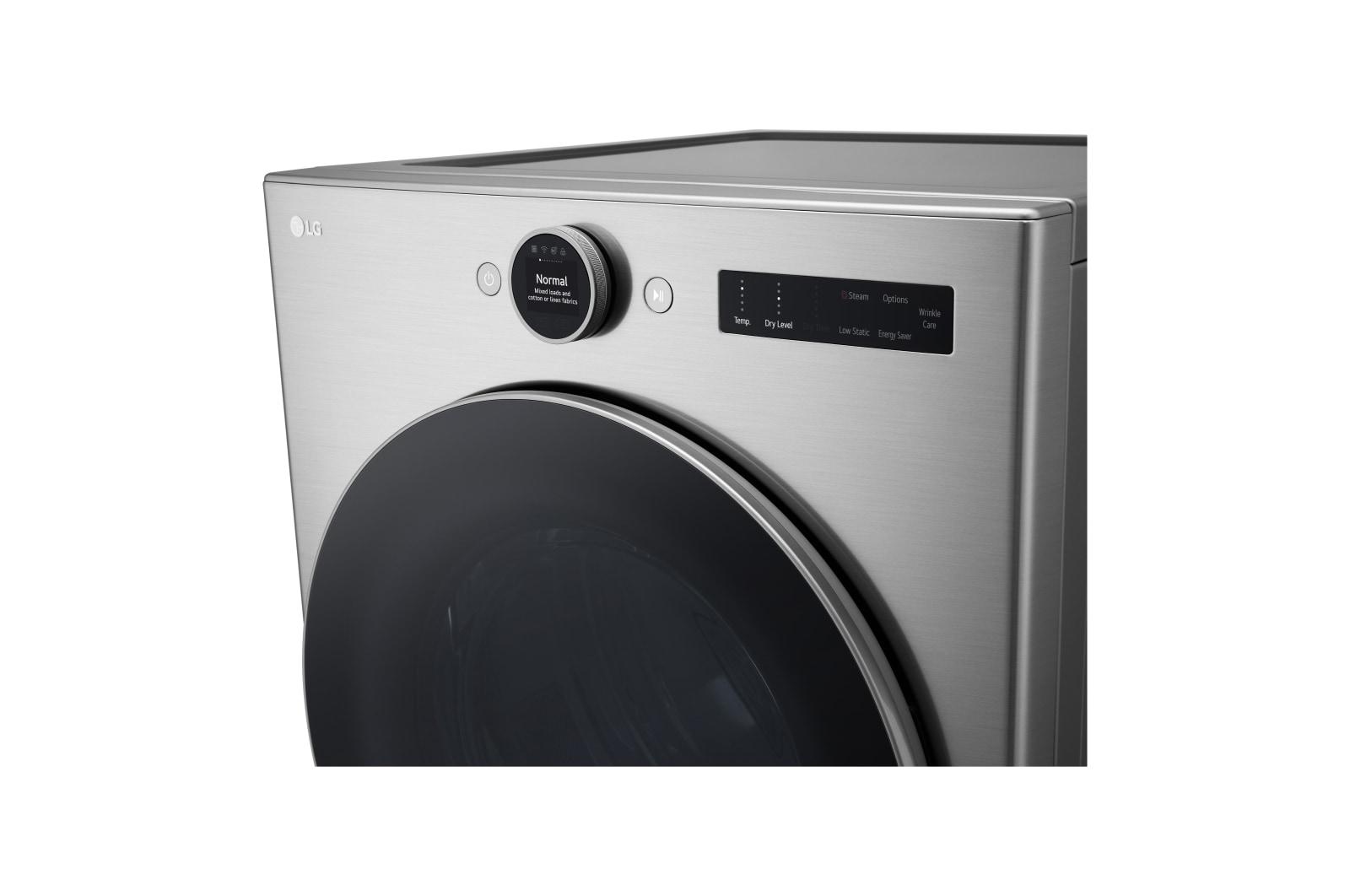 Lg DLEX5500V 7.4 Cu. Ft. Ultra Large Capacity Smart Front Load Electric Energy Star Dryer With Sensor Dry & Steam Technology