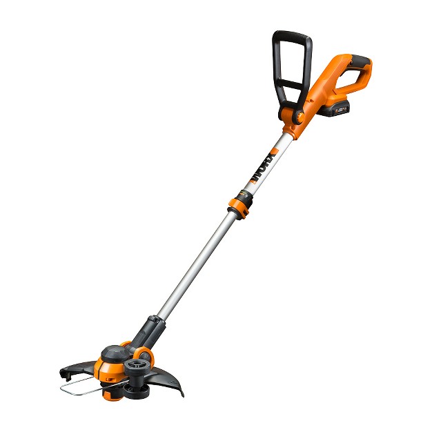 Cordless Battery Powered String Trimmer amp Lawn Edger includes Light Weight Weed Wacker Doublehelix Spool Line