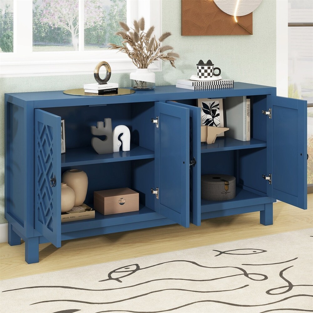 Merax Large Storage Space Sideboard  4 Door Buffet Cabinet