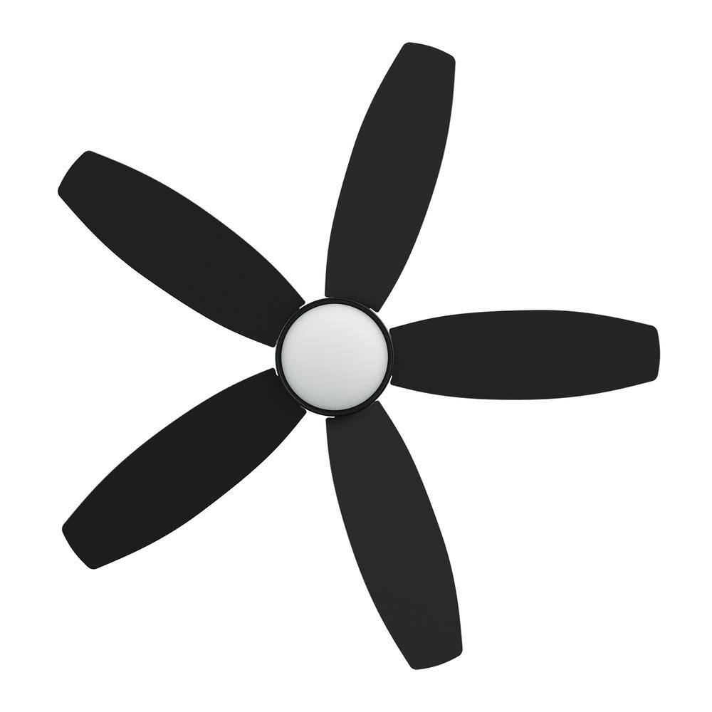 CARRO Levi 48 in. Dimmable LED IndoorOutdoor Black Smart Ceiling Fan with Light and Remote Works with AlexaGoogle Home HS485Q5-L12-B2-1-FM