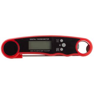 HOME-COMPLETE Red Instant Read Digital Thermometer with Water-Resistant Feature KIT1125