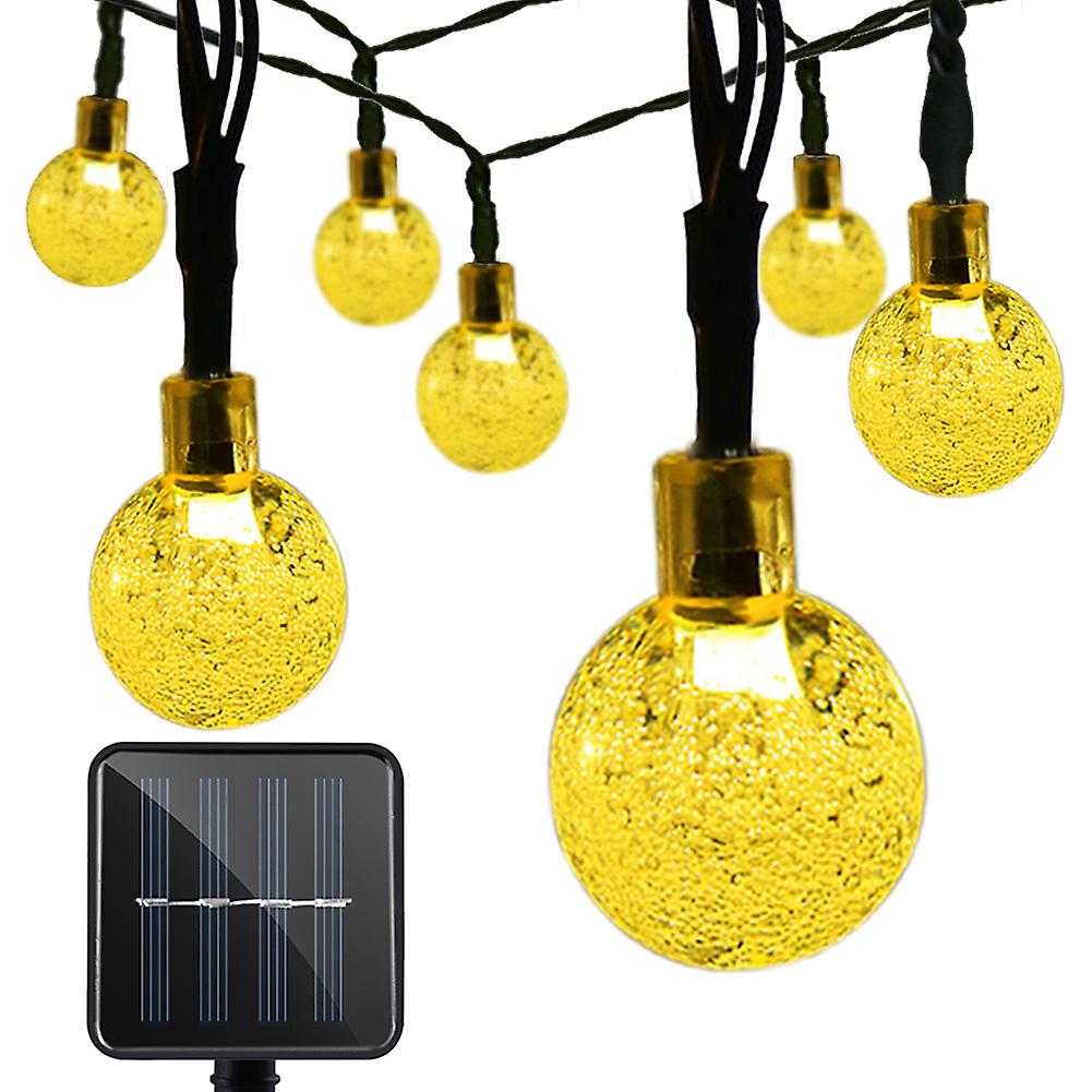 6.5m 30led Waterproof Bubble Ball Solar Power String Light For Outdoor Garden Courtyard Decorationwarm Wihte 2.5cm Light Ball