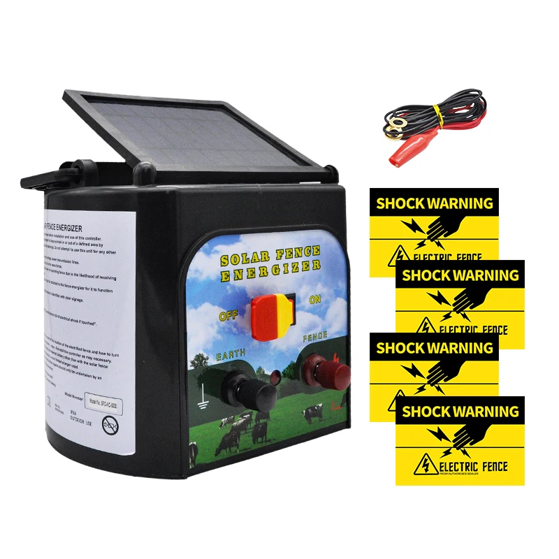 20km  Electric Poultry equipments Hot Sale Portable Power Solar Panel Electric Fence Power supply