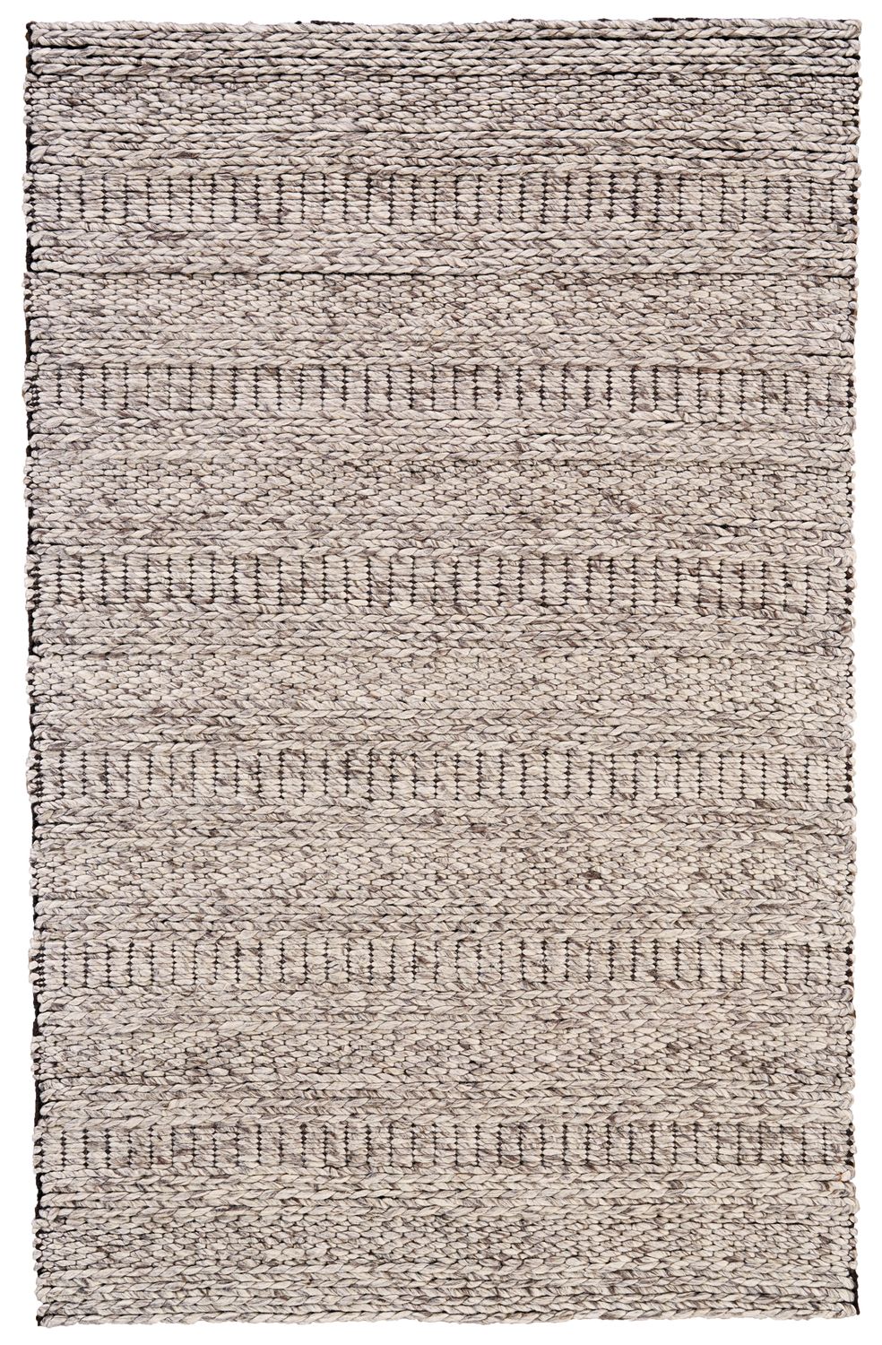 Genet Hand Woven Ivory and Gray Rug by BD Fine