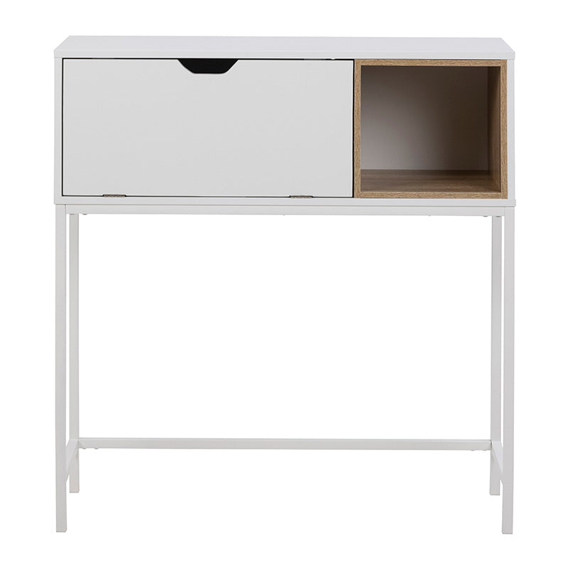 BATLEY Study Desk Console 91.5cm - White & Natural