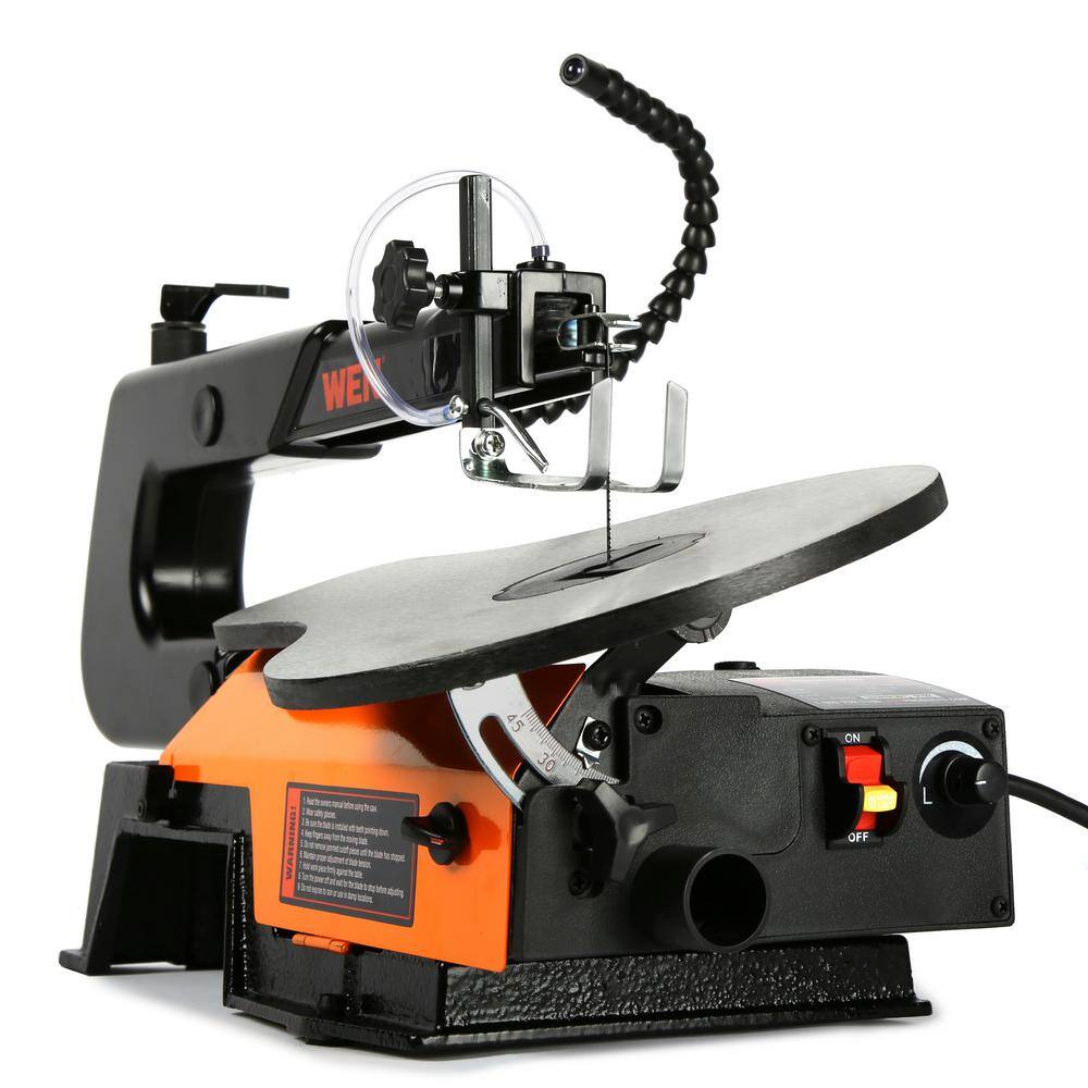 WEN 16 in. Variable Speed Scroll Saw with Easy-Access Blade Changes and Work Light 3923