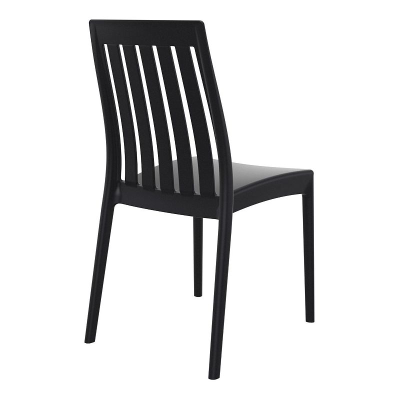 35 Black High Back Stackable Outdoor Patio Dining Chair