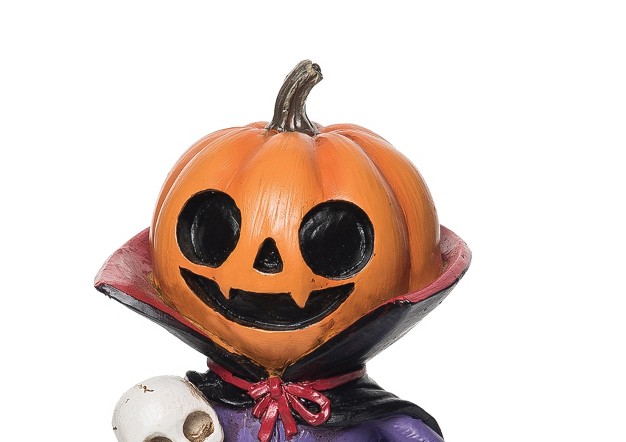 Gallerie Ii Kid With Pumpkin Head Halloween Figure