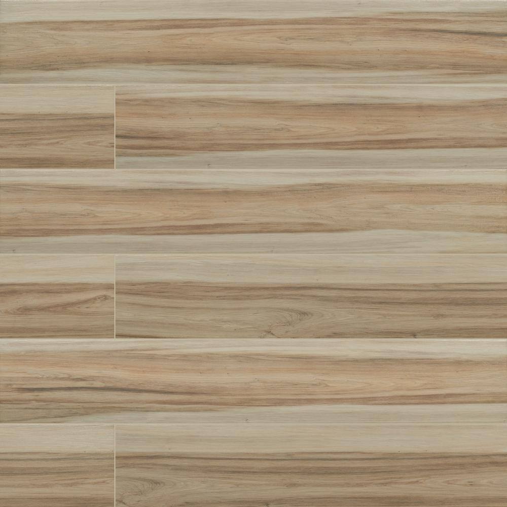 MSI Ansley Cafe 9.38 in. x 37.5 in. Matte Ceramic Wood Look Floor and Wall Tile (14.76 sq. ft.Case) NHDANSCAF9X38C