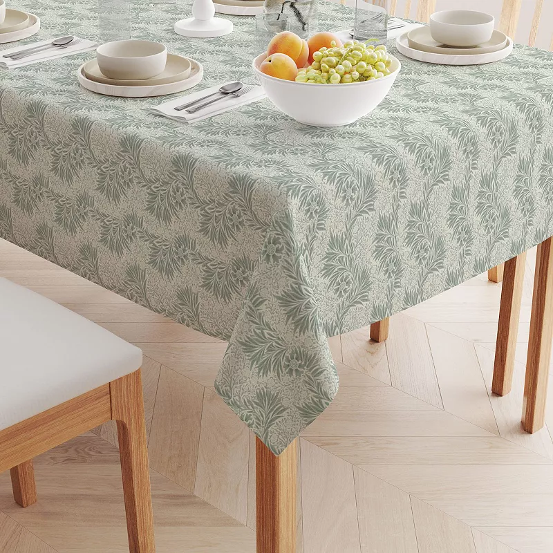 Rectangular Tablecloth， 100% Cotton， 60x84， Floral 80