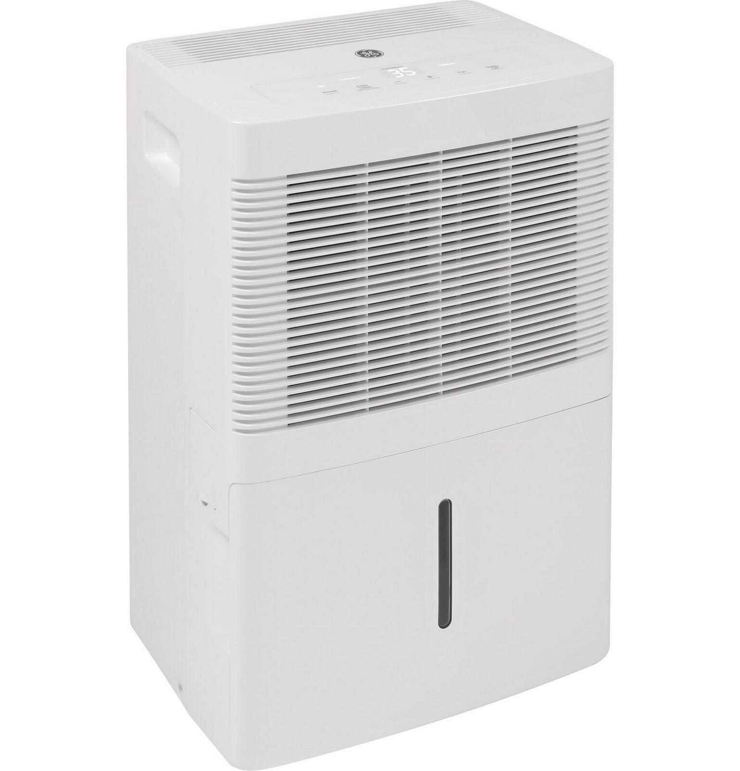 General Electric 20-Pint Portable Dehumidifier with Drain， White， Factory Reconditioned