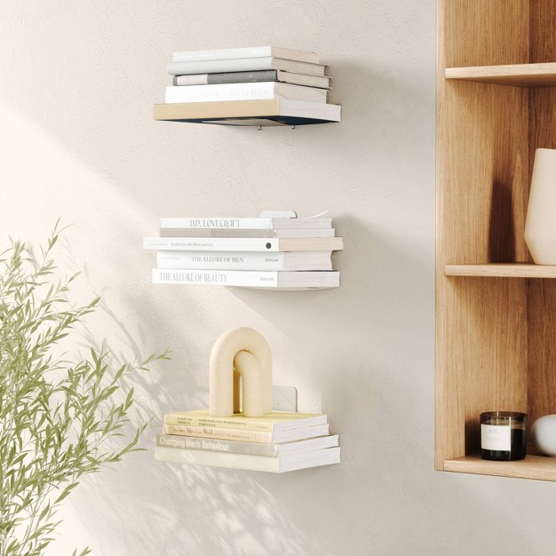 Set Of 3 Conceal Floating Small Shelves Umbra