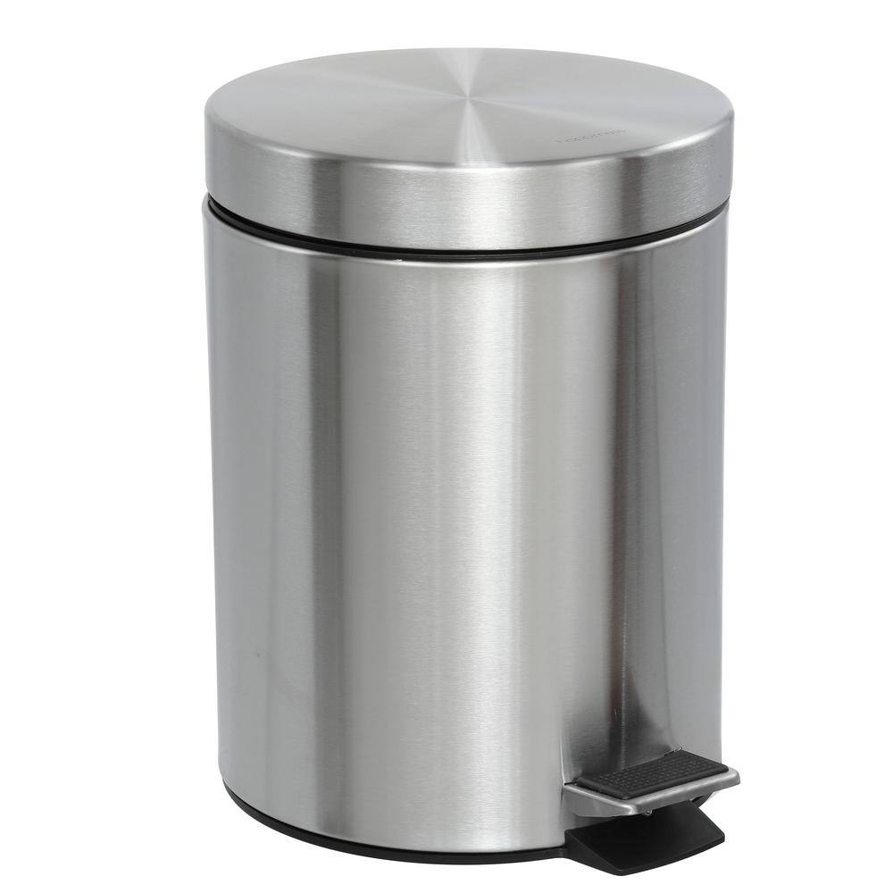 happimess Oscar 8 Gal. Step-Open Stainless Steel Trash Can with Free Mini Trash Can HPM1000A