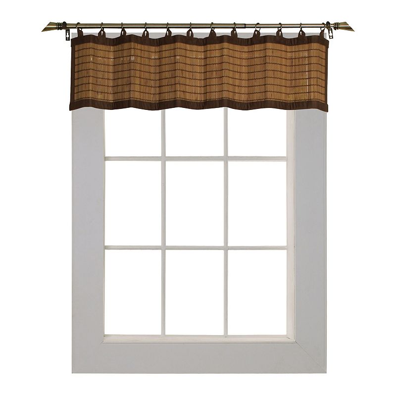 Versailles Home Fashions Bamboo Wood Ring Top Valance