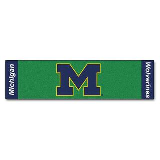 FANMATS NCAA University of Michigan 1 ft. 6 in. x 6 ft. Indoor 1-Hole Golf Practice Putting Green 9075