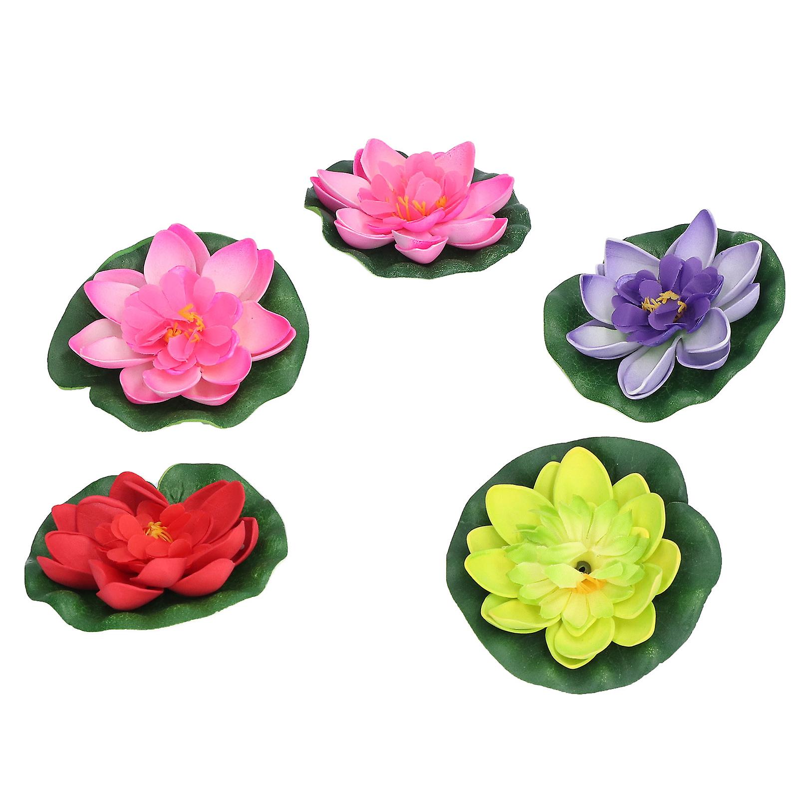 5pcs Artificial Pond Plants Lightweight Exquisite Soft Thick Durable Attractive Decorative Shooting Props For Pool