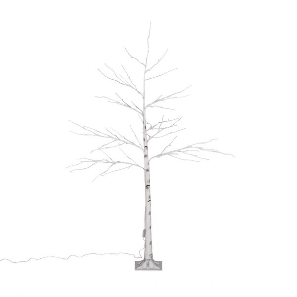 6Ft Birch Tree White Light 96Ledartificial Barkul Ip44 30V 6Wextended Line: 5M