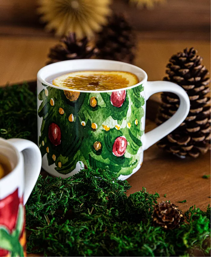 Over and Back Christmas Tree Stackable Mugs Set of 4