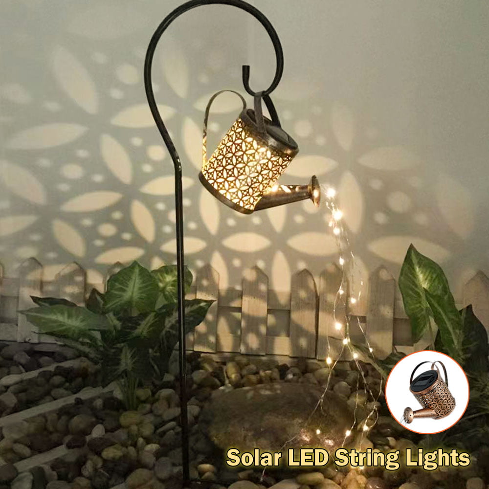 Willstar Watering can with Lights，Solar Lantern Outdoor Hanging Waterproof， Decorative Retro Metal Solar Lights for Table Patio Yard Pathway Walkway