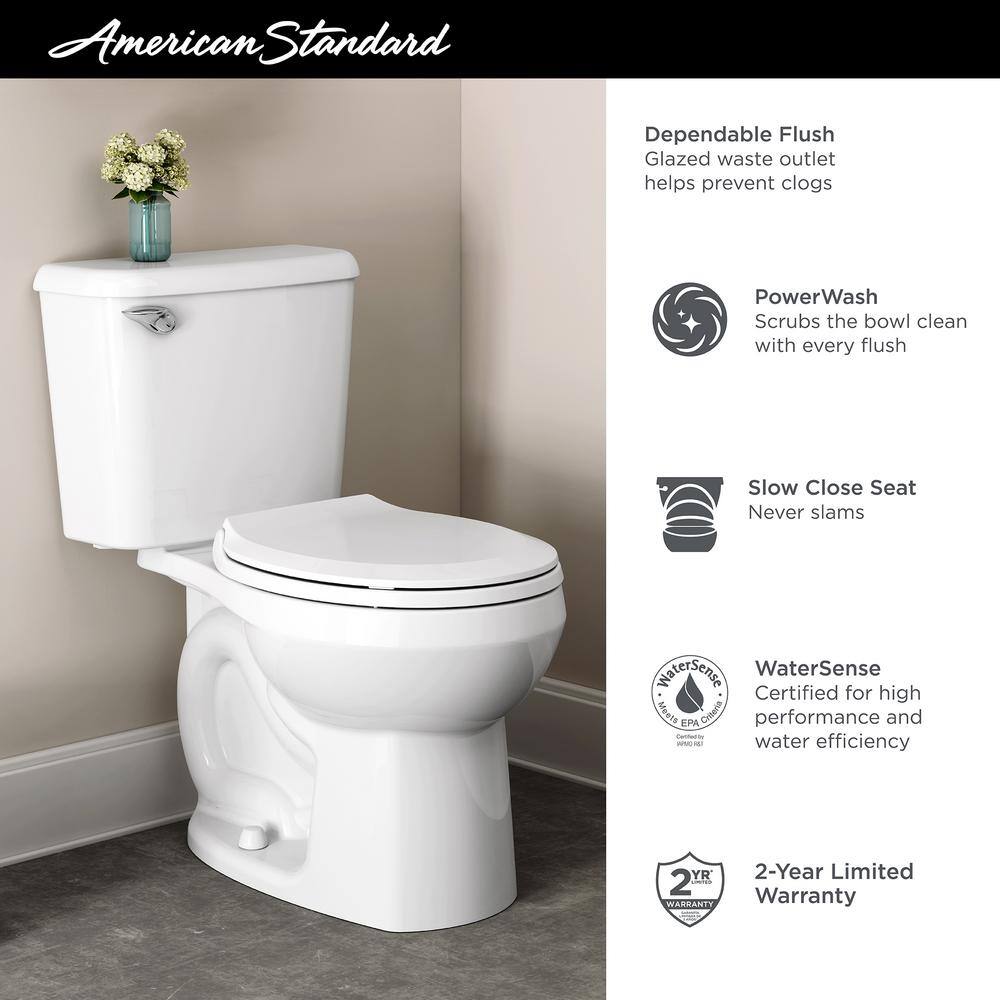 American Standard Reliant 10 in. Rough-In 2-piece 1.28 GPF Single Flush Round Toilet in White Seat Included (4-Pack) 3332DB101CR4020