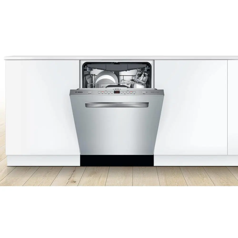 Bosch 500 Series 24 in. Top Control Built-In Stainless Steel Dishwasher w Stainless Steel Tall Tub AutoAir 44dBA 5-Cycles SHPM65Z55N