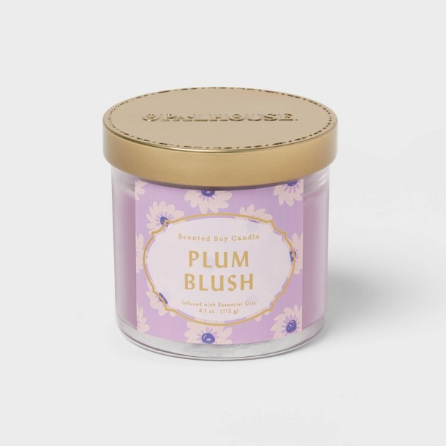 4 1oz Small Jar Candle Plum Blush