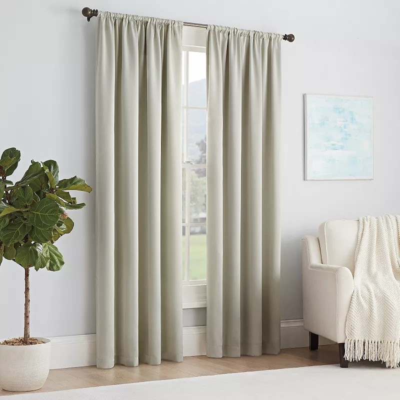 eclipse Solid Thermapanel Room-Darkening 1-Panel Window Curtain