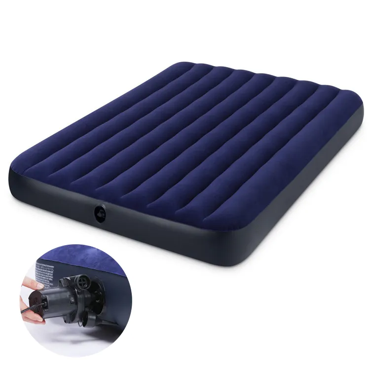 Intex 64759 inflatable double air bed camping mattress with pillow rest classic airbed