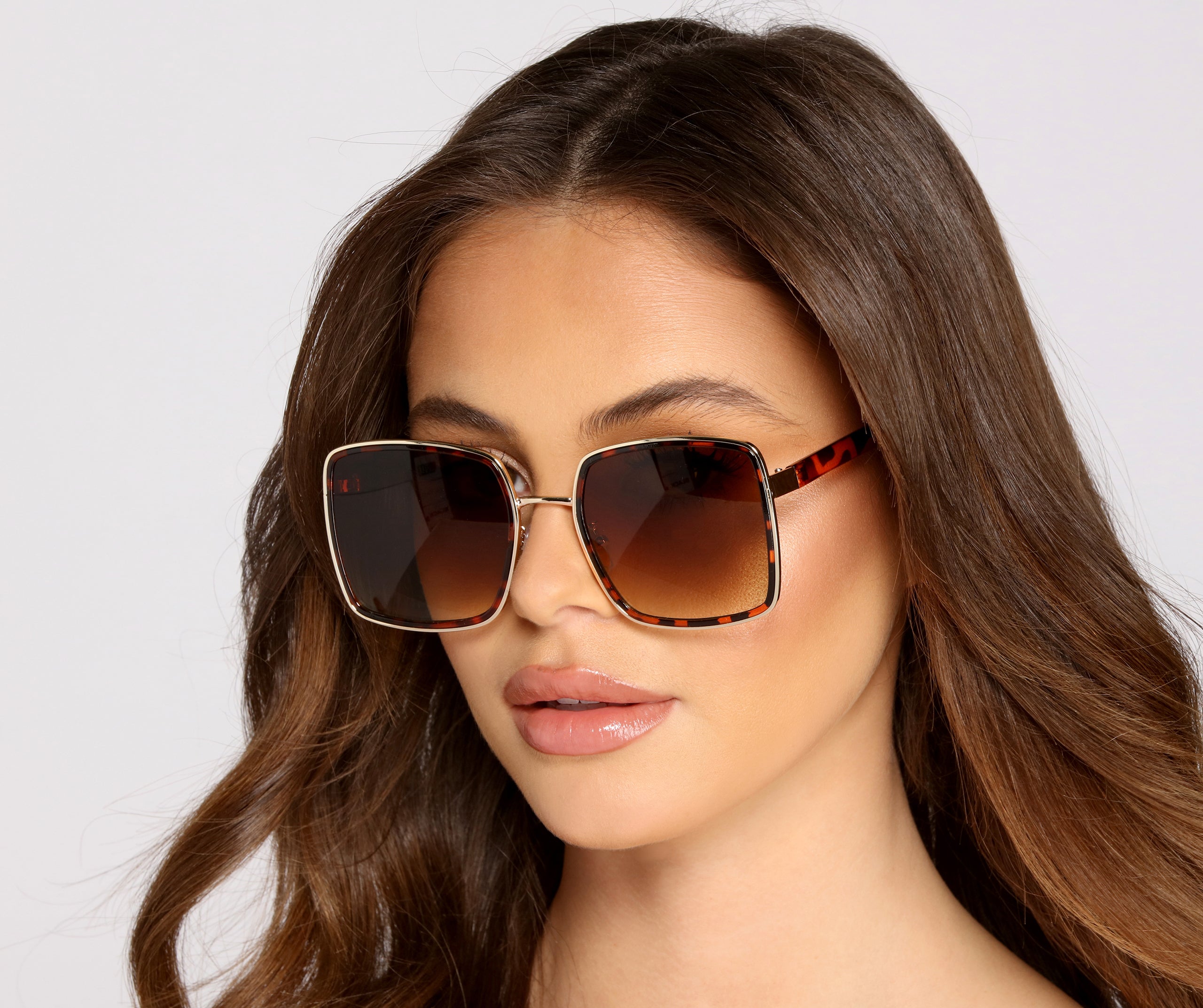 So Glam Oversized Square Sunglasses