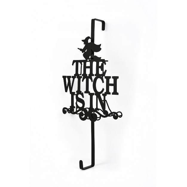 Halloween the Witch Is In quot Wreath Hanger