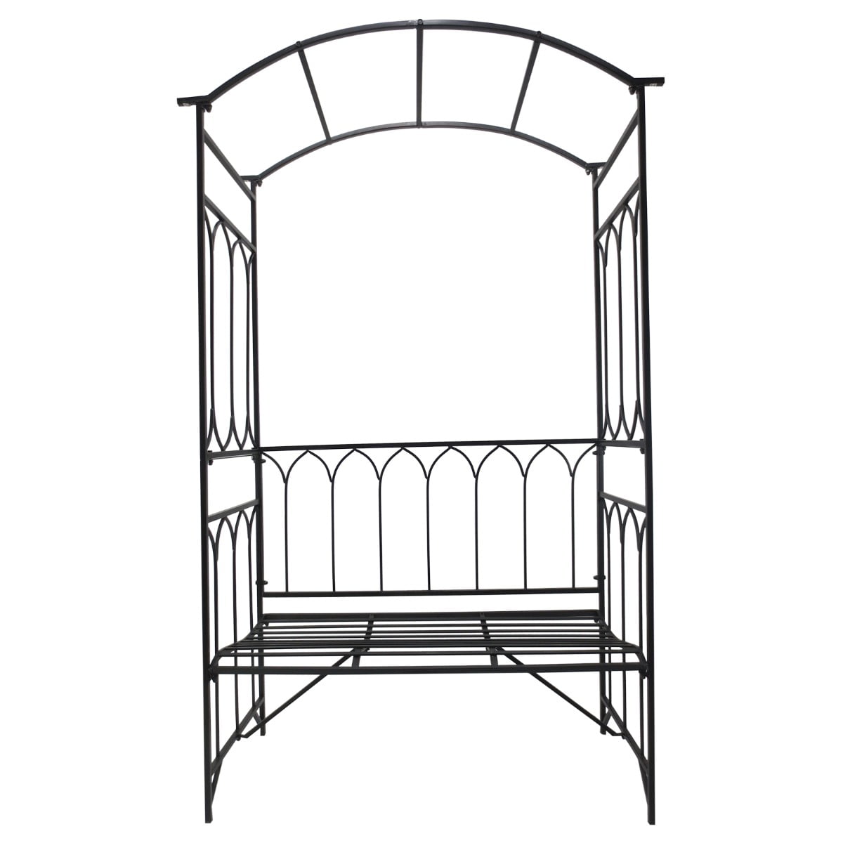 Garden Arbor Bench Plant Climbing Support Trellis for Rose Vines Black