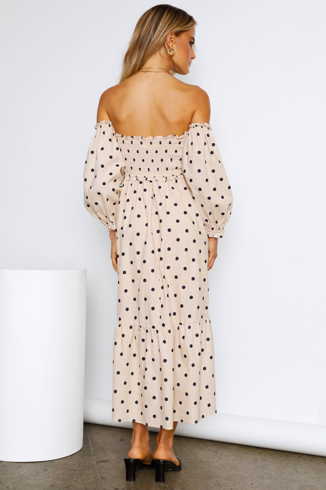 Kiss Me At Sunset Midi Dress Beige