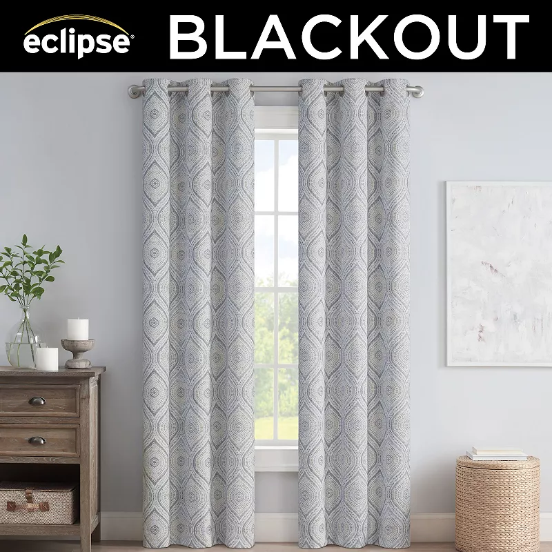 Eclipse 2-pack Kaveri Print Blackout Window Curtains