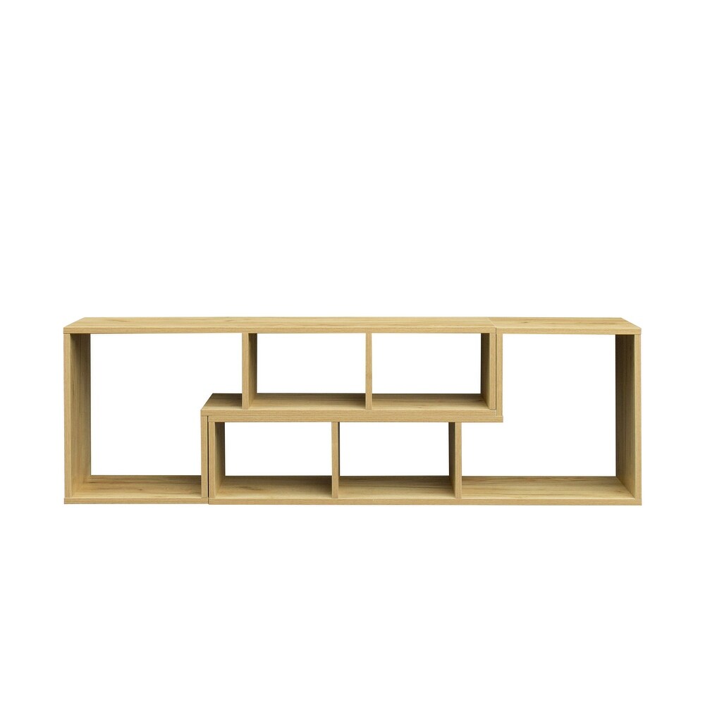 Double L Shaped TV Stand Entertainment Center Display Shelf