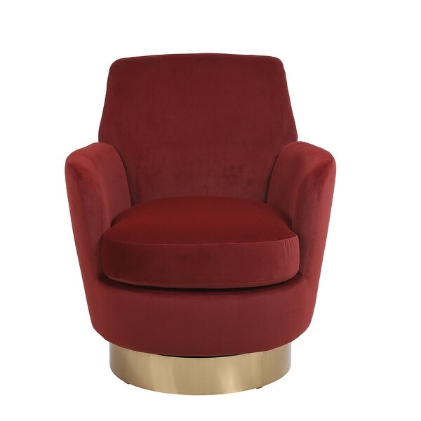 Velvet Swivel Barrel Chair，Swivel Accent Chairs Armchair for Living Room