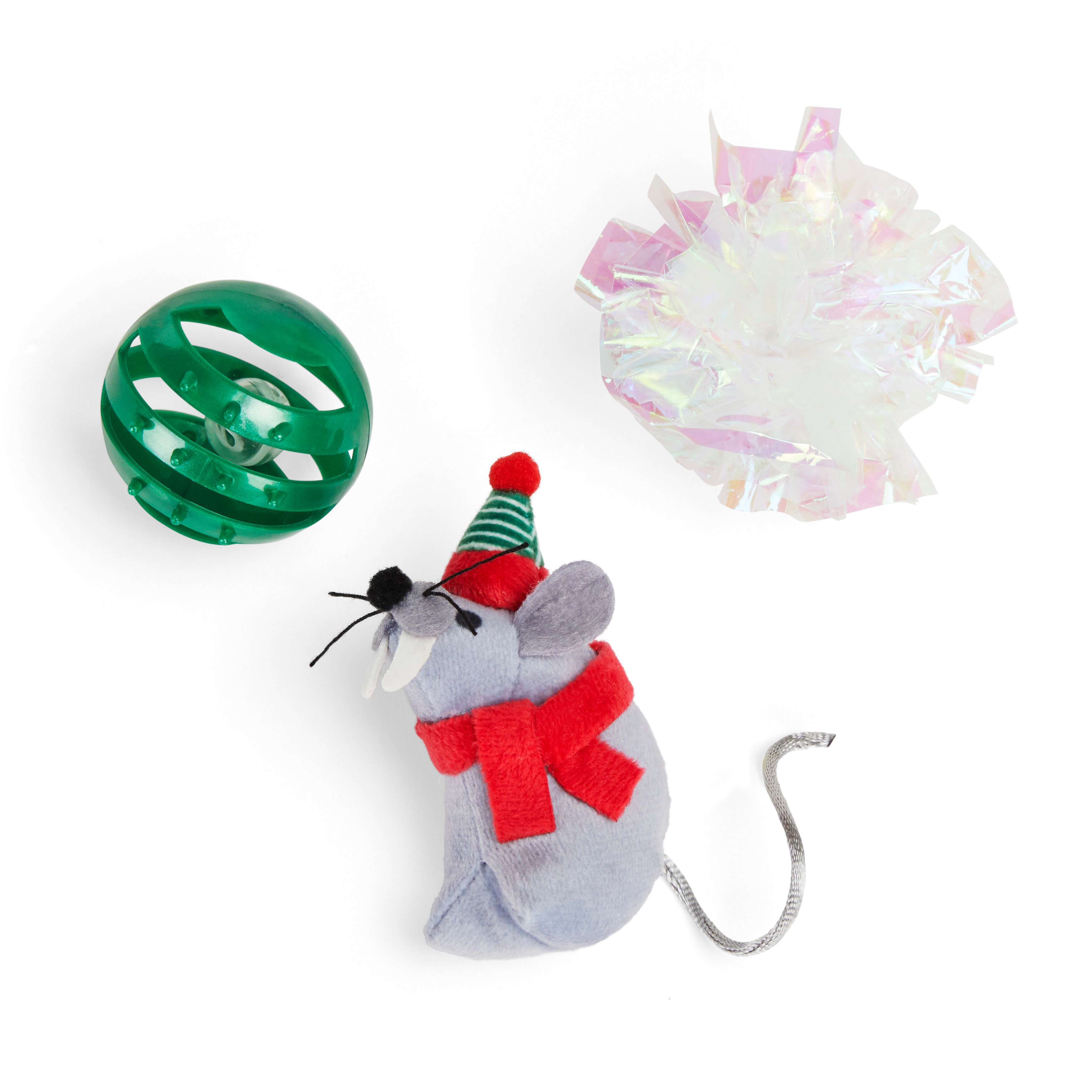 More and Merrier Mylar Mice Cat Toy， Pack of 3