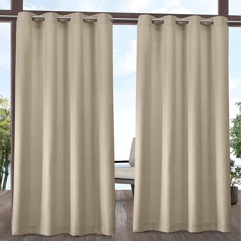 Exclusive Home 2-pack Indoor/Outdoor Solid Cabana Window Curtains