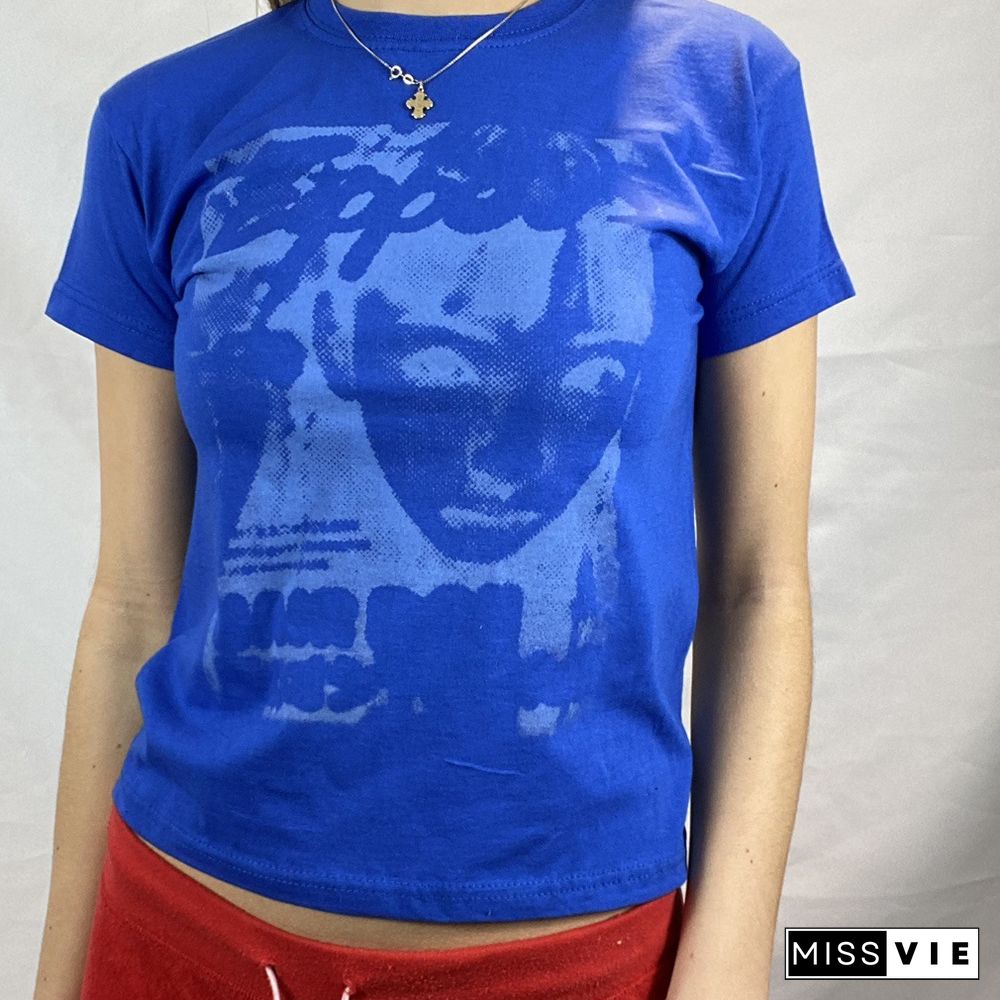 Face Abstract Print T-Shirt