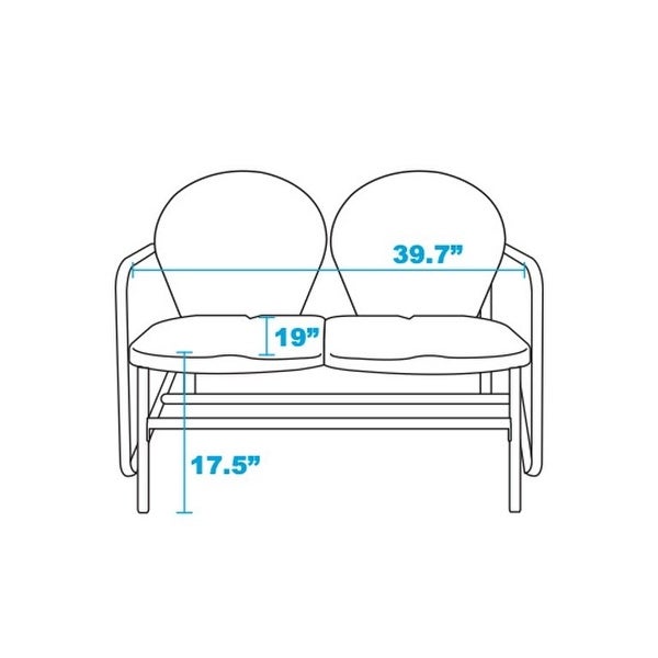 Yellow Outdoor Steel Glider Outdoor Glider Benches - Overstock - 36096072