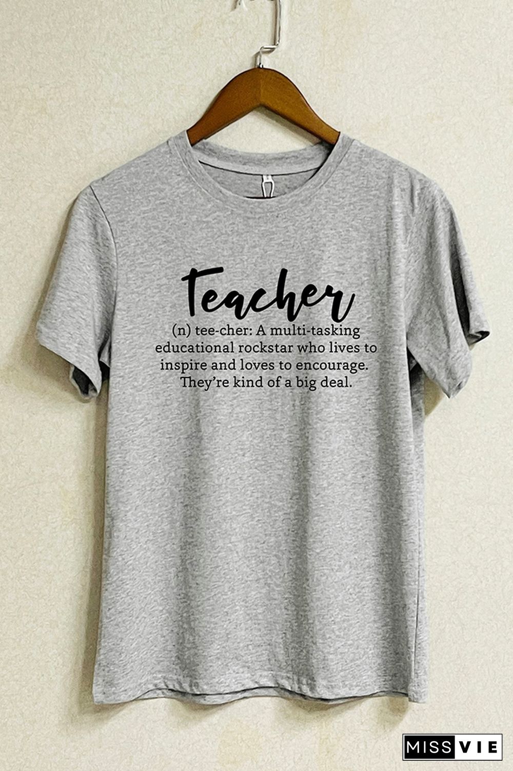 Teacher Definition Print Short Sleeve Graphic Tee Wholesale