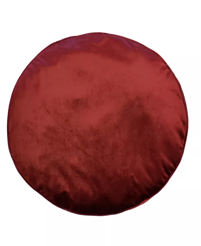 Edie@Home Panne Velvet Round Floor Pillow，  Round 24