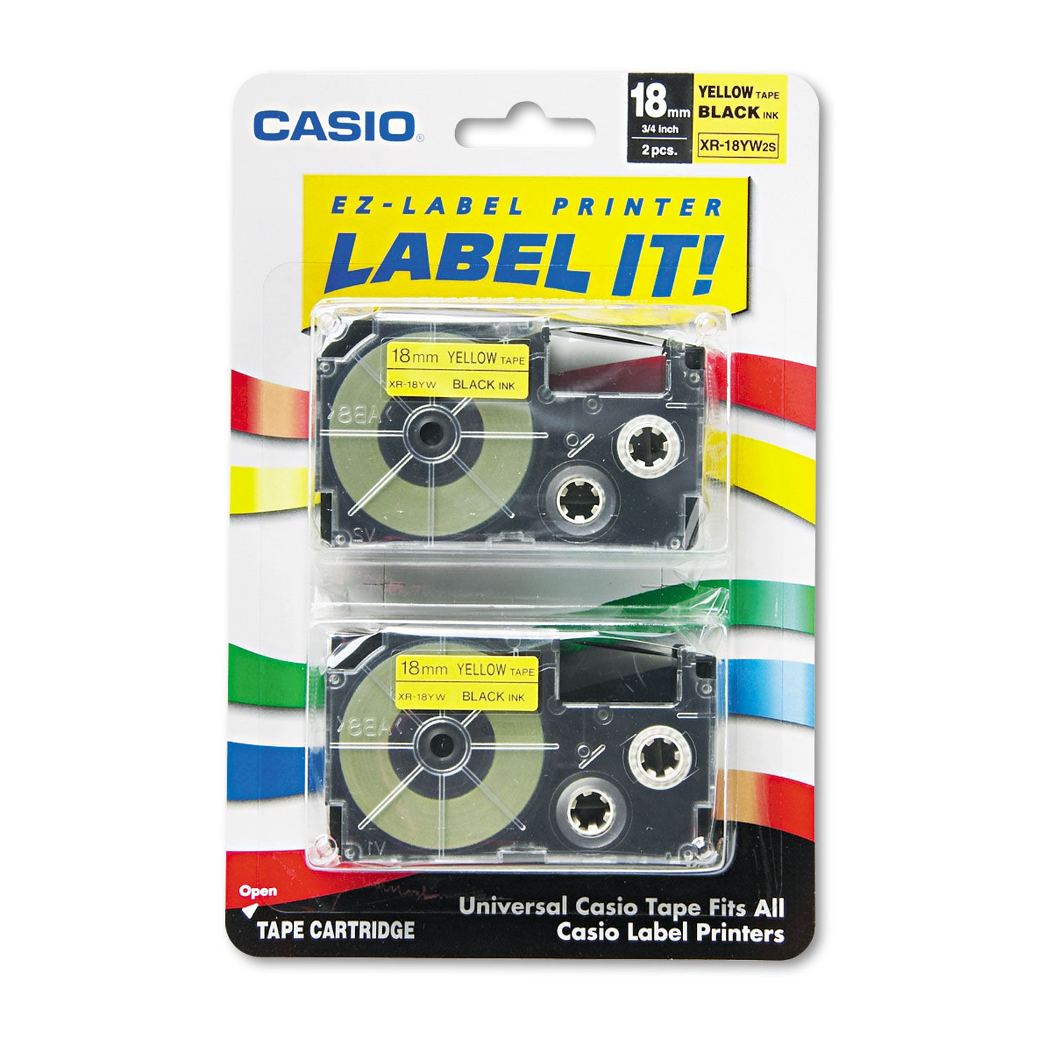 Tape Cassettes for KL Label Makers by Casioandreg; CSOXR18YW2S